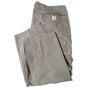 Vintage Carhartt Mens Cargo Pants 44x30 Green Double Knee Relaxed Fit B342 MOS